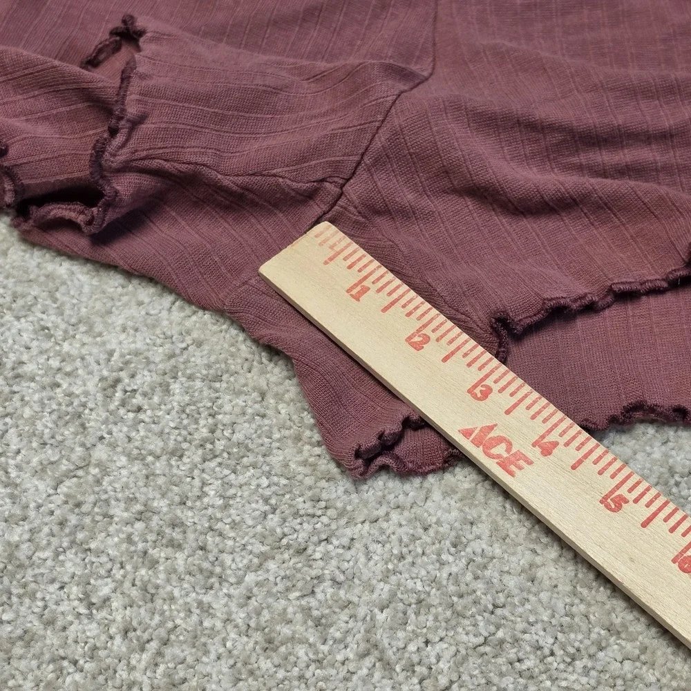 Garnet Hill‎ Women's Mauve Knit Sleep Pajama Set Shorts T Shirt Cotton Blend XL